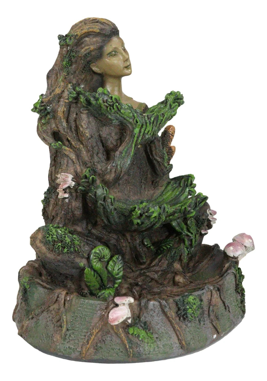 Tree Woman Gaia Dryad Ent Native Earth Goddess Backflow Incense Cone Burner-2