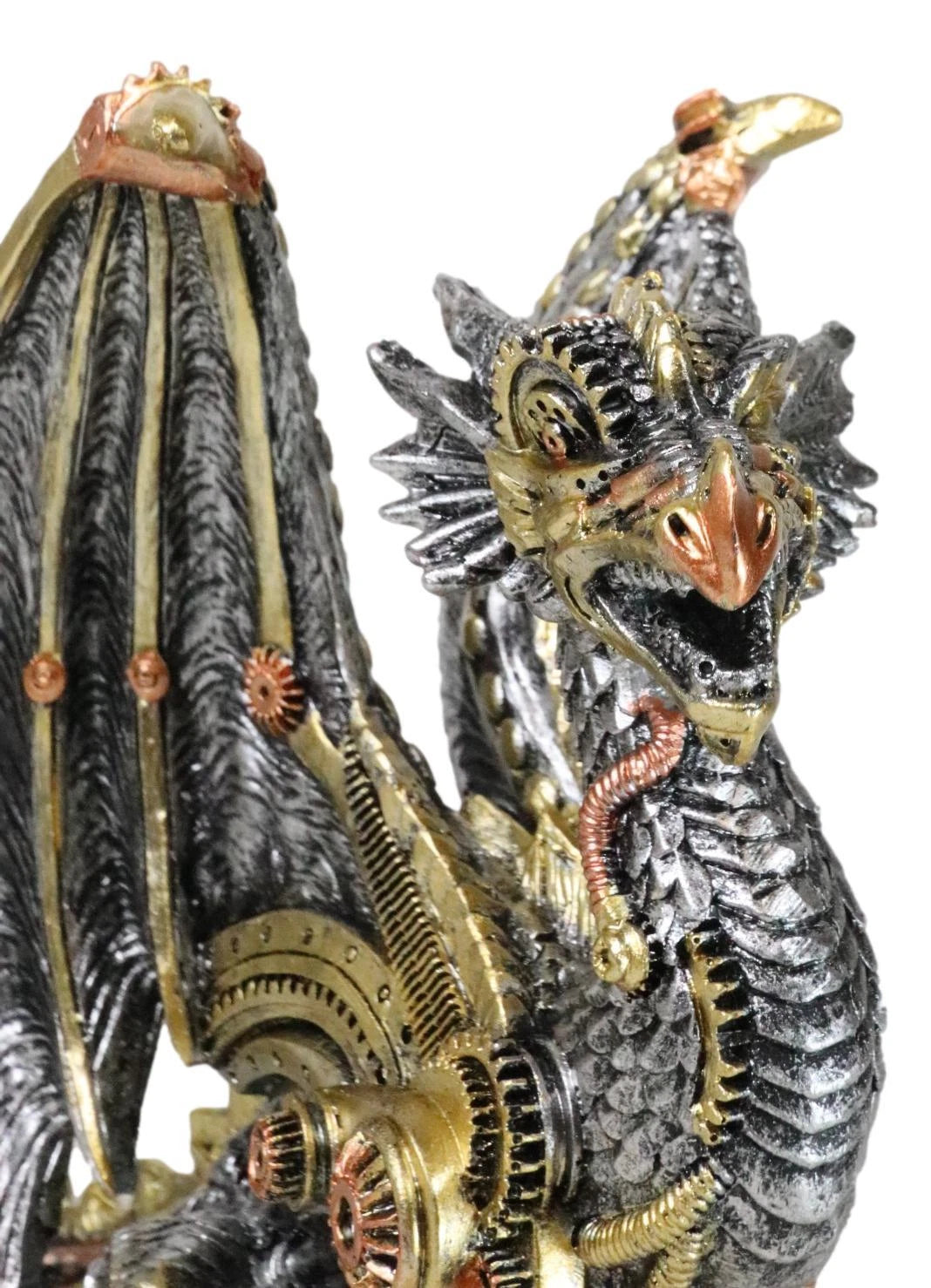 Geared Mechanical Look Steampunk Dragon Cyber Robot Decorative Sculpture-2