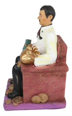 Jesus Malverde Statue Angel Of The Poor Sinaloa Figurine 6.25"Tall-2