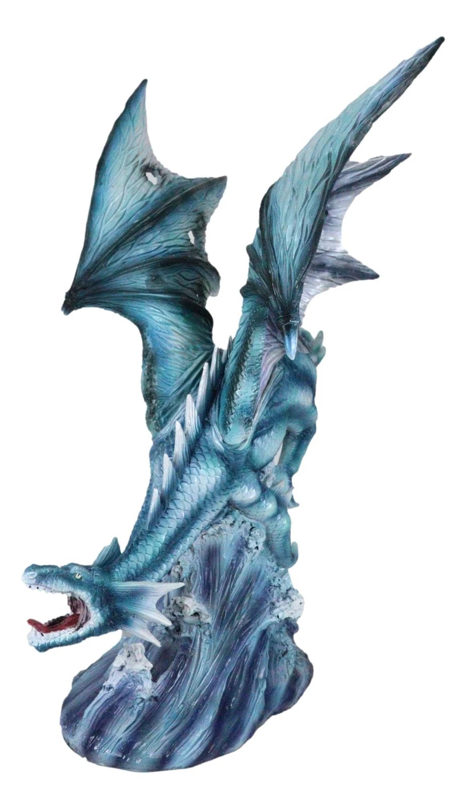 Large Flying Sea Dragon Statue 16.5"Long Mythical Fantasy Ocean Dragon Lord-4