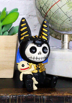 Egyptian Furrybones Anubis Figurine Small 3.5" Furry Bones Skeleton Decor Statue-2