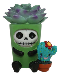 Furry Bones Echy The Succulent Plant Pot With Cactus Skeleton Figurine-3