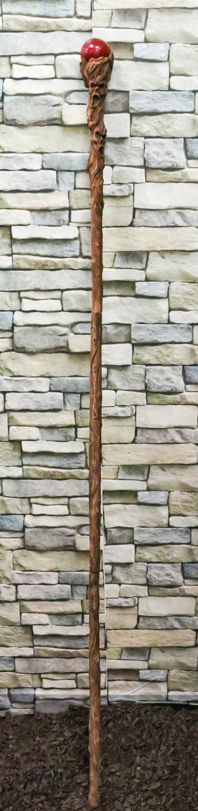 Twisted Tree Whispering Ghosts Skull Decorative 67"L Prop Cosplay Staff Cane-1