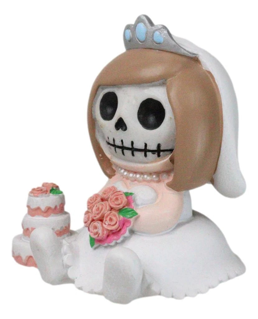 Set Of 2 Mr And Mrs Furrybones Bride Groom Wedding Skeleton Furrybones Figurines-4