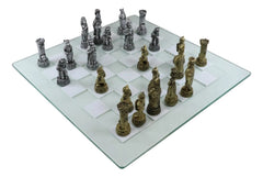Royal Pet Cats Versus Dogs Chess Animal Character Pieces With Glass Board Set-4