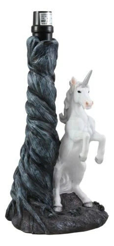 Enchanted Lights White Unicorn Sculptural Desktop Table Lamp With Shade-3