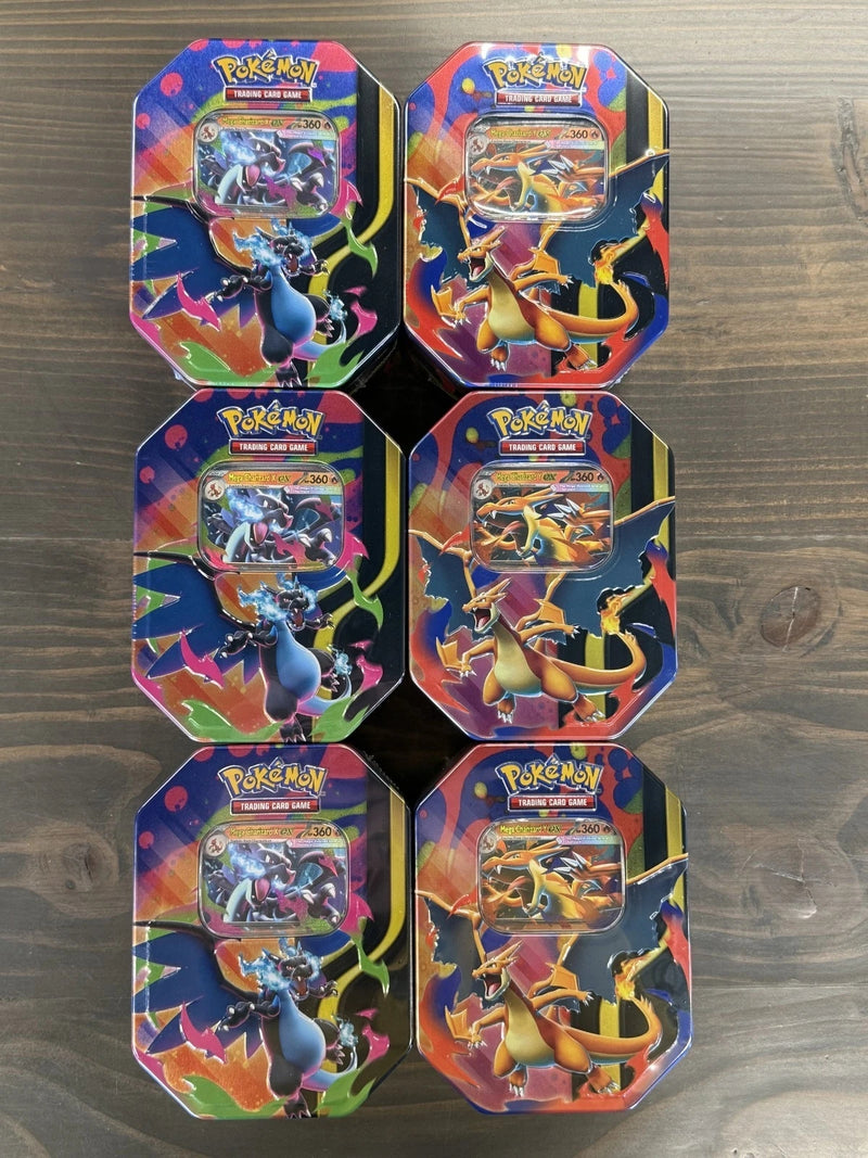 Pokemon Mega Charizard EX Tin Case (6 Tins) Brand New Factory Sealed-1