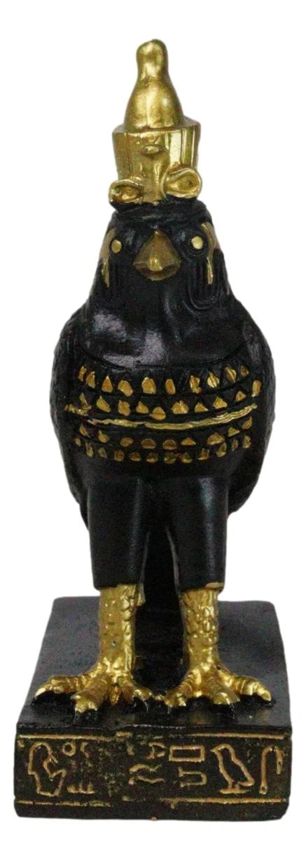Ancient Egyptian God Of The Sky Horus Falcon Miniature Figurine Heru 3"H-3