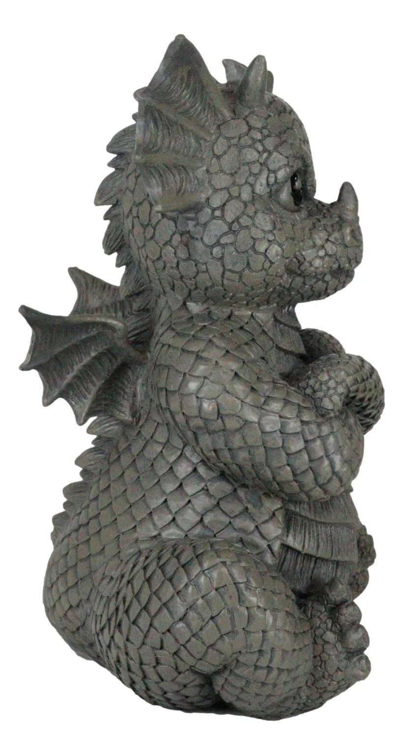 Whimsical Angry Faced Sulky Mad Garden Dragon Folding His Arms Decor Figurine-5