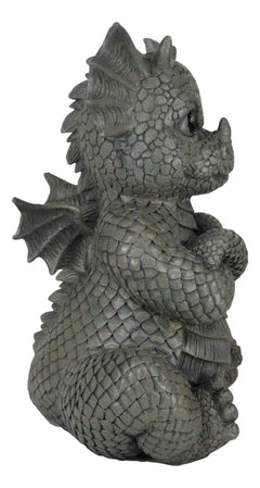 Whimsical Angry Faced Sulky Mad Garden Dragon Folding His Arms Decor Figurine-5