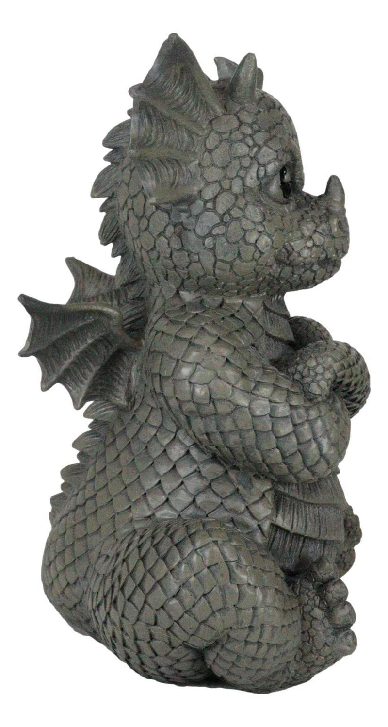 Whimsical Angry Faced Sulky Mad Garden Dragon Folding His Arms Decor Figurine-5