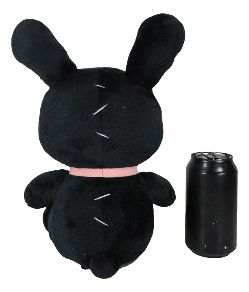 Furry Bones Skeleton Black Tuxedo Bunny With Pink Polka-dot Tie Plush Toy Doll-4