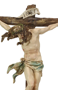Jesus Christ Wall Cross, 20" Calvary Crucifix Hanging Plaque Religious Decor for Home, Church, Office, Prayer Room or Wall Display-2