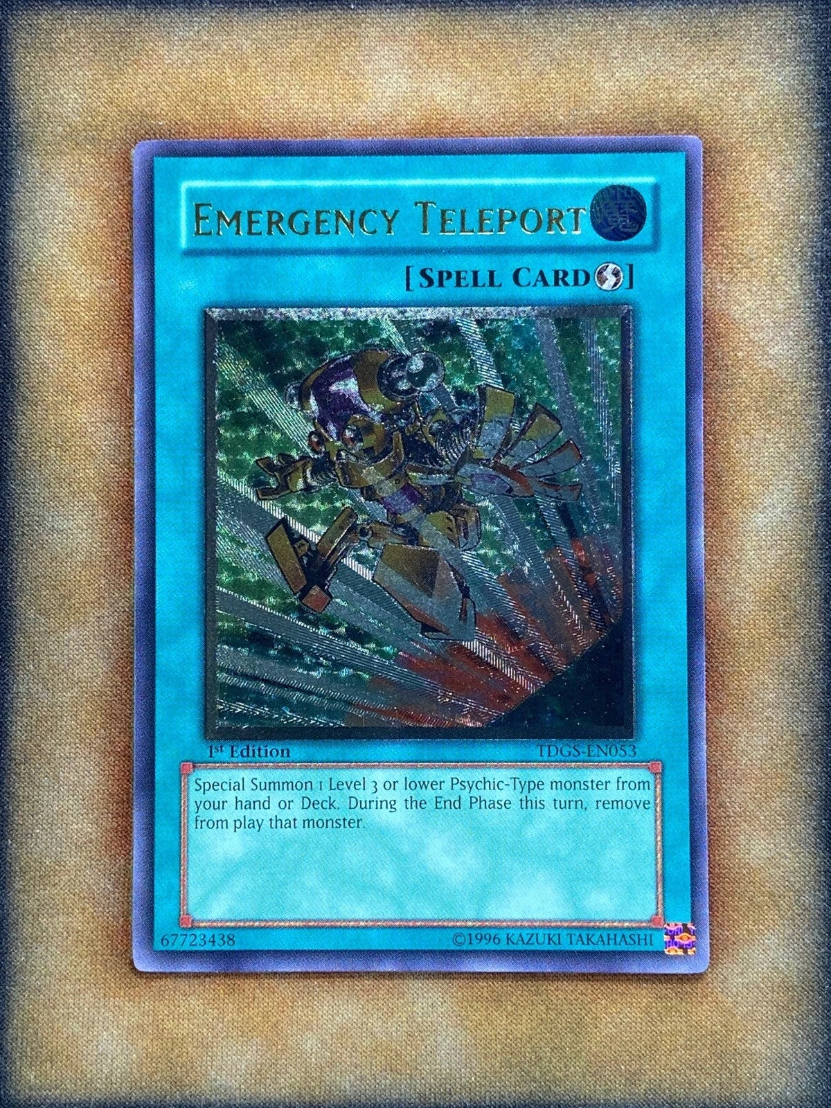 Yugioh Emergency Teleport TDGS-EN053 Ultimate Rare 1st Ed MP-1