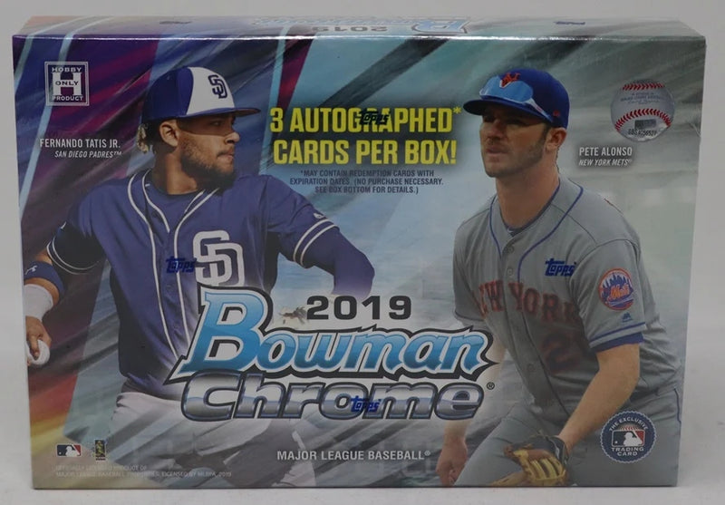 2019 Bowman Chrome Baseball Box (HTA) (3 Autos)-1