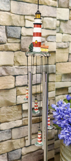Assateague Islands Lighthouse Nautical Beacon Resonant Relaxing Wind Chime Patio-1
