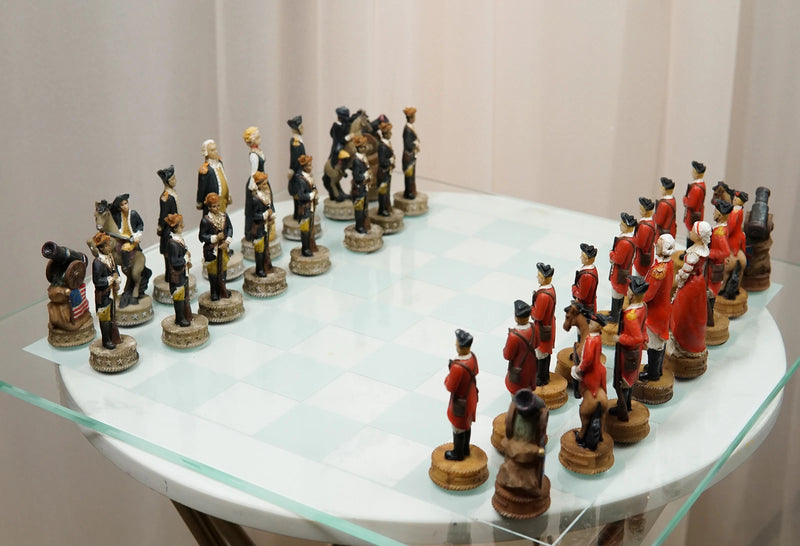 American Revolutionary War US Continental VS British Imperial Army Chess-1