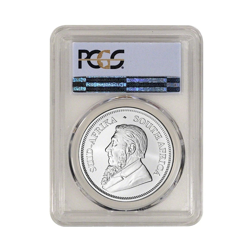 Moneda Krugerrand de plata de Sudáfrica 2018 de 1 oz, 1 Rand MS69 PCGS - Primera acuñación-1