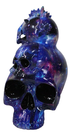 Blue Gothic 3 Ghastly Skulls LED Death Mountain Cavern Backflow Incense Burner-5