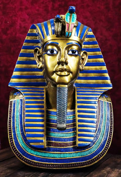Large 18.75"H Ancient Egyptian King Tut Bust Statue Burial Mask Nemes Figurine-1