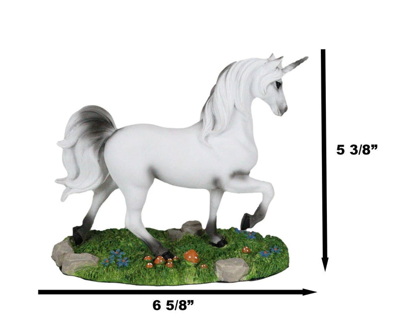 Enchanted Forest Glade Strolling Unicorn Figurine Decorative Statue 6.75"Long-8