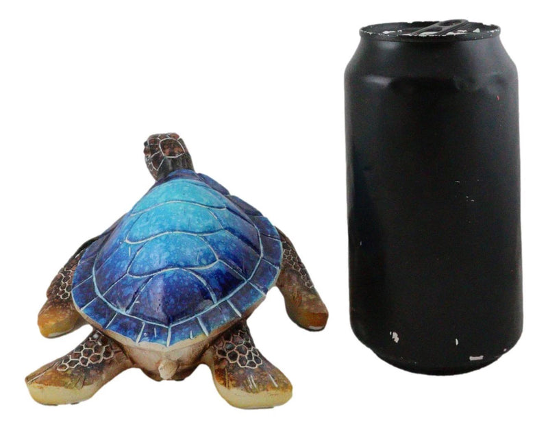 Sea Turtle Figurine, Giant Ocean Blue Decorative Tortoise Statue, 12" Swimming Sea Life Sculpture for Home Decor, Coastal, Nautical, Aquarium Display, Beach House, Gift Collectible-4