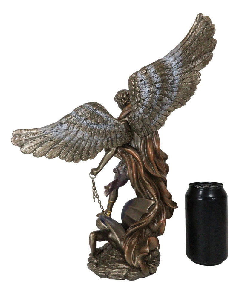 Archangel Saint Michael With Chained Satan On His Feet Collectible Figurine-7