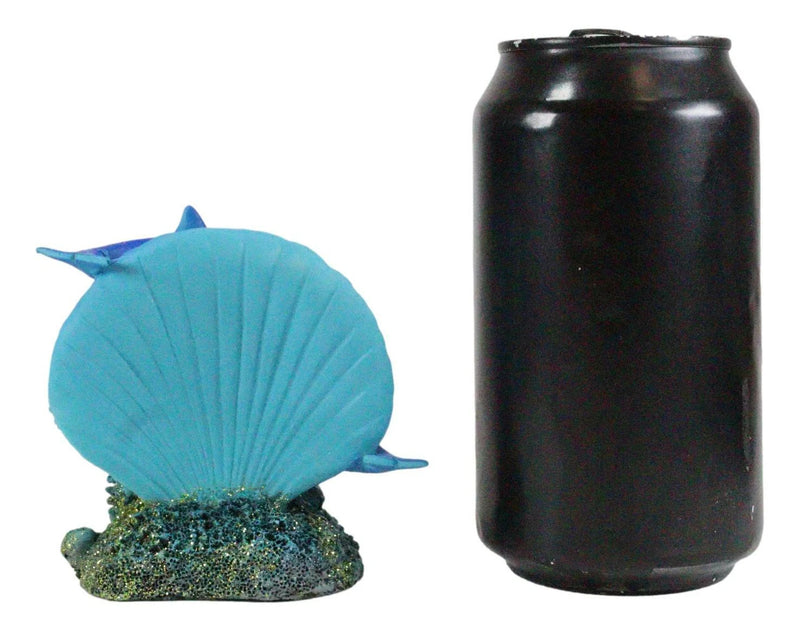 Nautical Ocean Marine Reef Swimming Dolphins Fish W/ Clams Mini Figurines-3