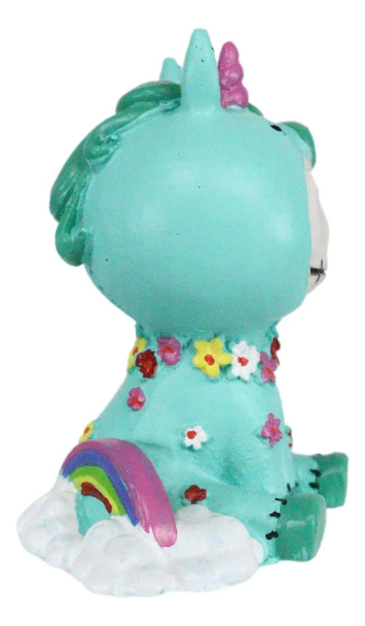 Small Furrybones Unie The Sky Castle Rainbow Unicorn Skeleton Figurine-3