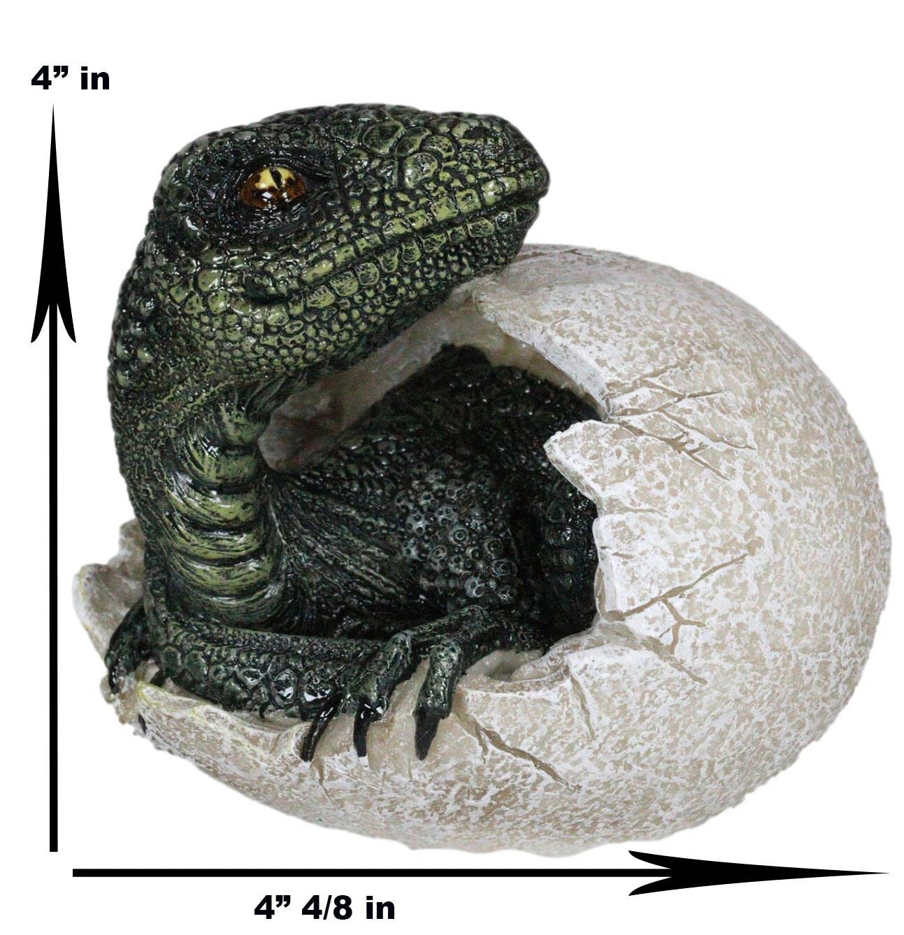 Figura de huevo de dinosaurio depredador de la era jurásica, cría de velociraptor de 10 cm de alto-3