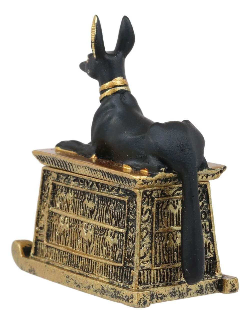 Egyptian God Hieroglyphic Anubis Dog Egyptian Miniature Cartouche Box-7