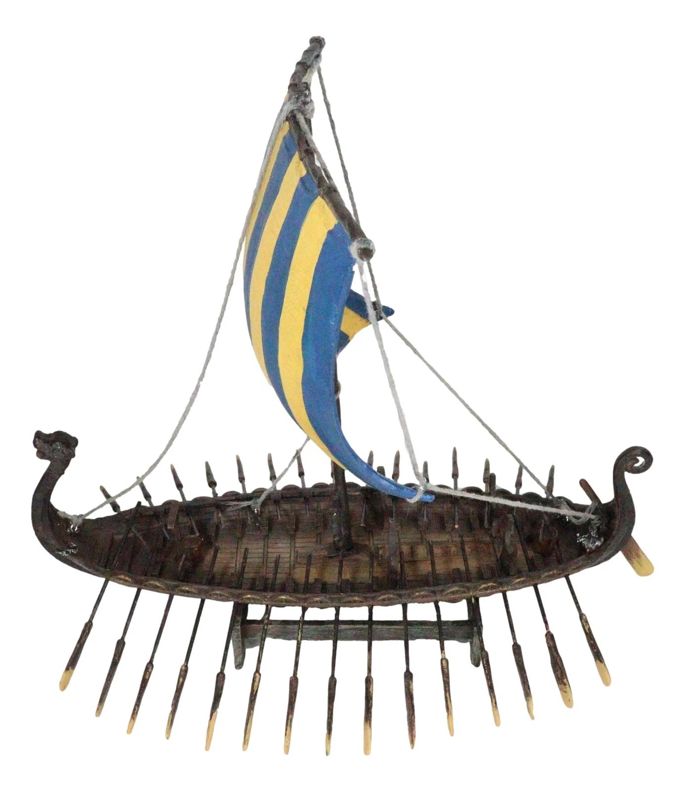 Scandinavian Viking Middle Ages War Ship Battle Longship Prototype Sculpture-7