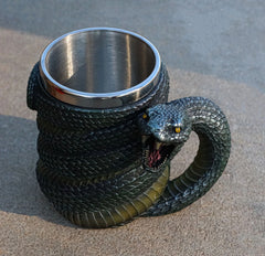 Realistic Ferocious Slithering Serpent Snake With Venomous Fangs Coffee Mug Cup-5