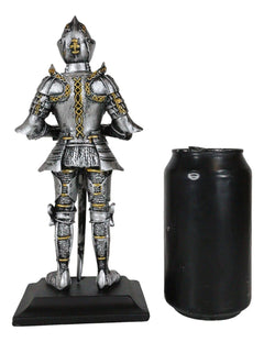 Medieval Swordsman Knight Figurine Suit of Armor Northern Star Coat Of Arms-5
