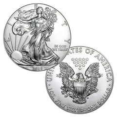 Moneda American Silver Eagle de $1 de 2018 con soporte AirTite, brillante, sin circular-1