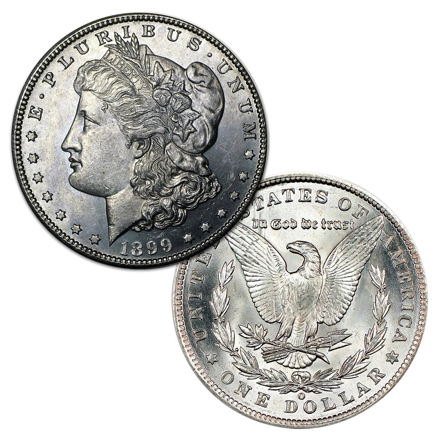 1899 O Morgan Silver Dollar $1 Brilliant Uncirculated BU 90% Silver-1