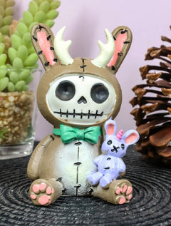 Furrybones Bun Bun Lope Christmas Jackalope With Unicorn Skeleton Figurine-1