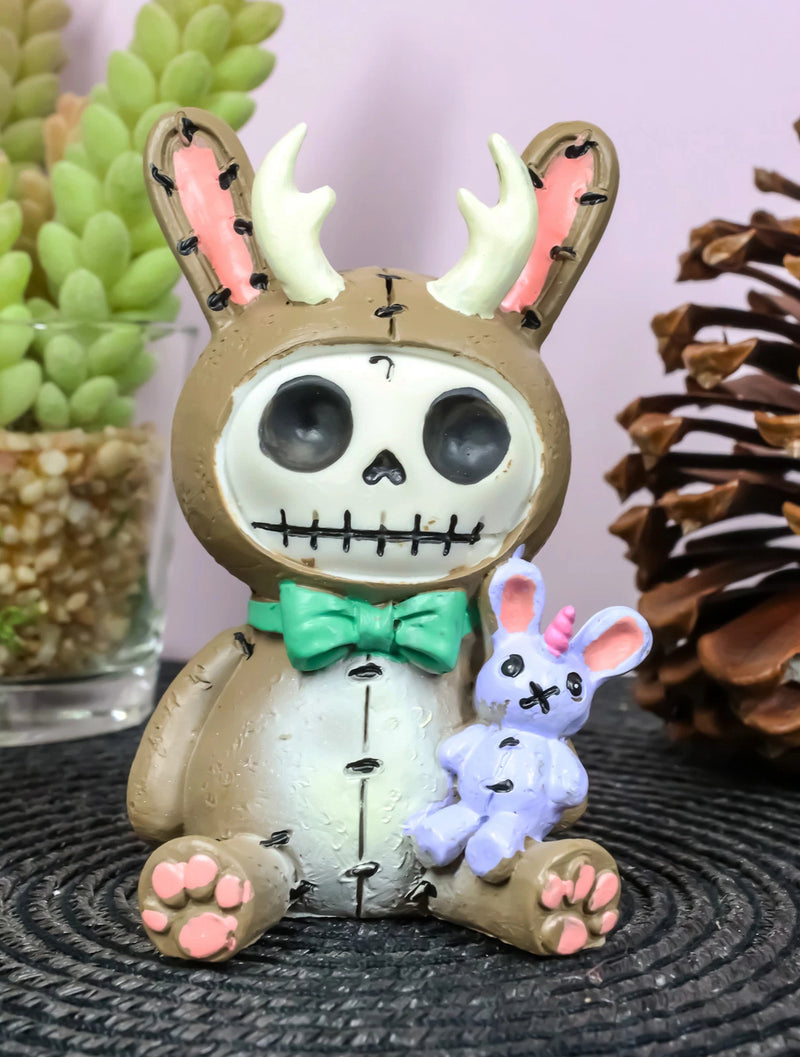 Furrybones Bun Bun Lope Christmas Jackalope With Unicorn Skeleton Figurine-1