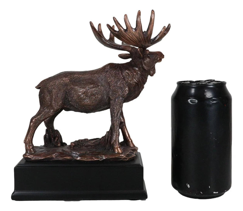 The Emperor Wild Elk Bull Moose Statue Bronze Electroplated Figurine With Base-6