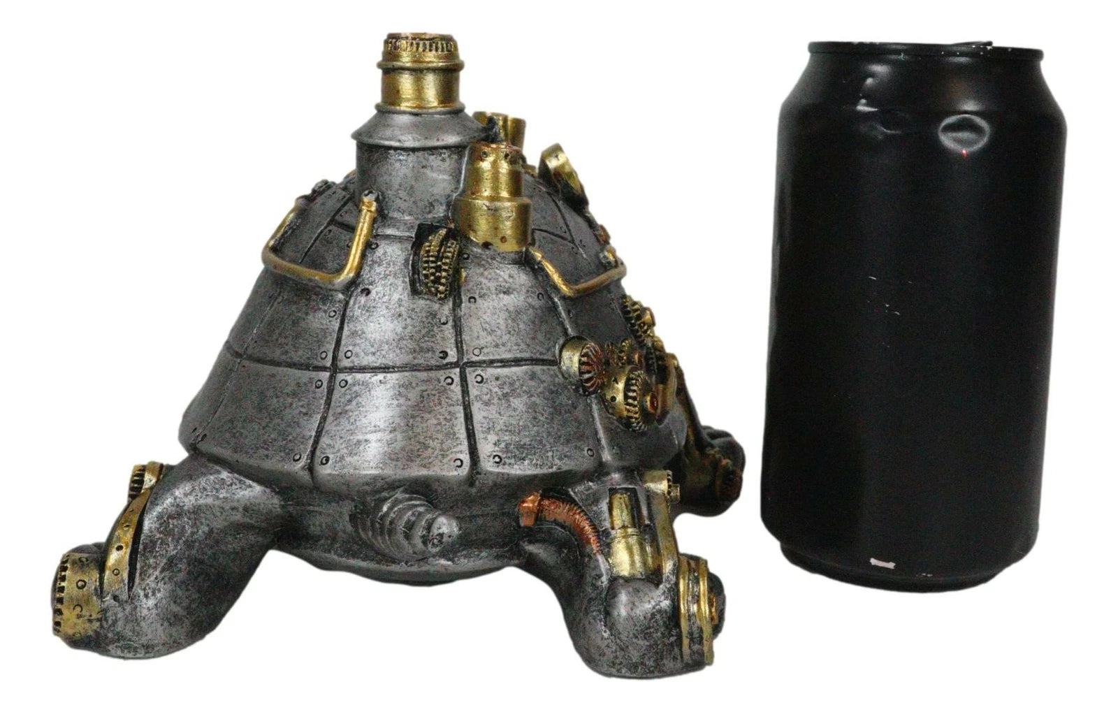 Victorian Steam Age Nautical Steampunk Geared Bionic Turtle Tortoise Figurine-7