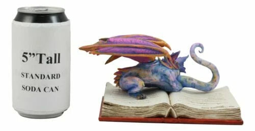 Amy Brown Fantasy Rainbow Book Wyrm Dragon Of Bibliography Figurine Decor Statue-7