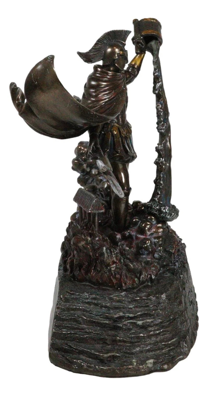 Large Saint Florian Pouring Water Over Burning Building Statue 10.25" Tall-9