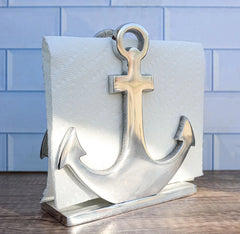 Aluminum Sailor Marine Sea Ship Anchor Decorative Paper Napkin Holder Sculpture-2