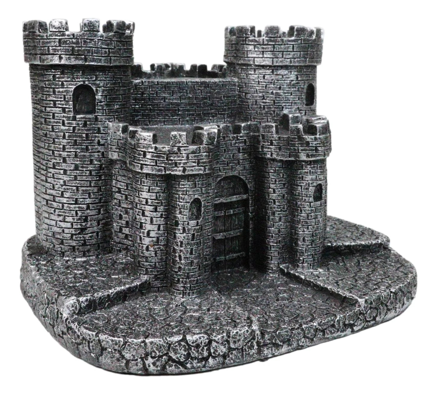 Gothic Medieval Windsor Stonewall Castle Fortress Miniature Display Stand 5"H-6