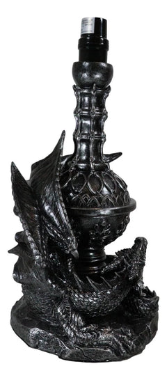 Climbing Gothic Dragon Desktop Table Lamp Statue Decor With Shade 19"H-6