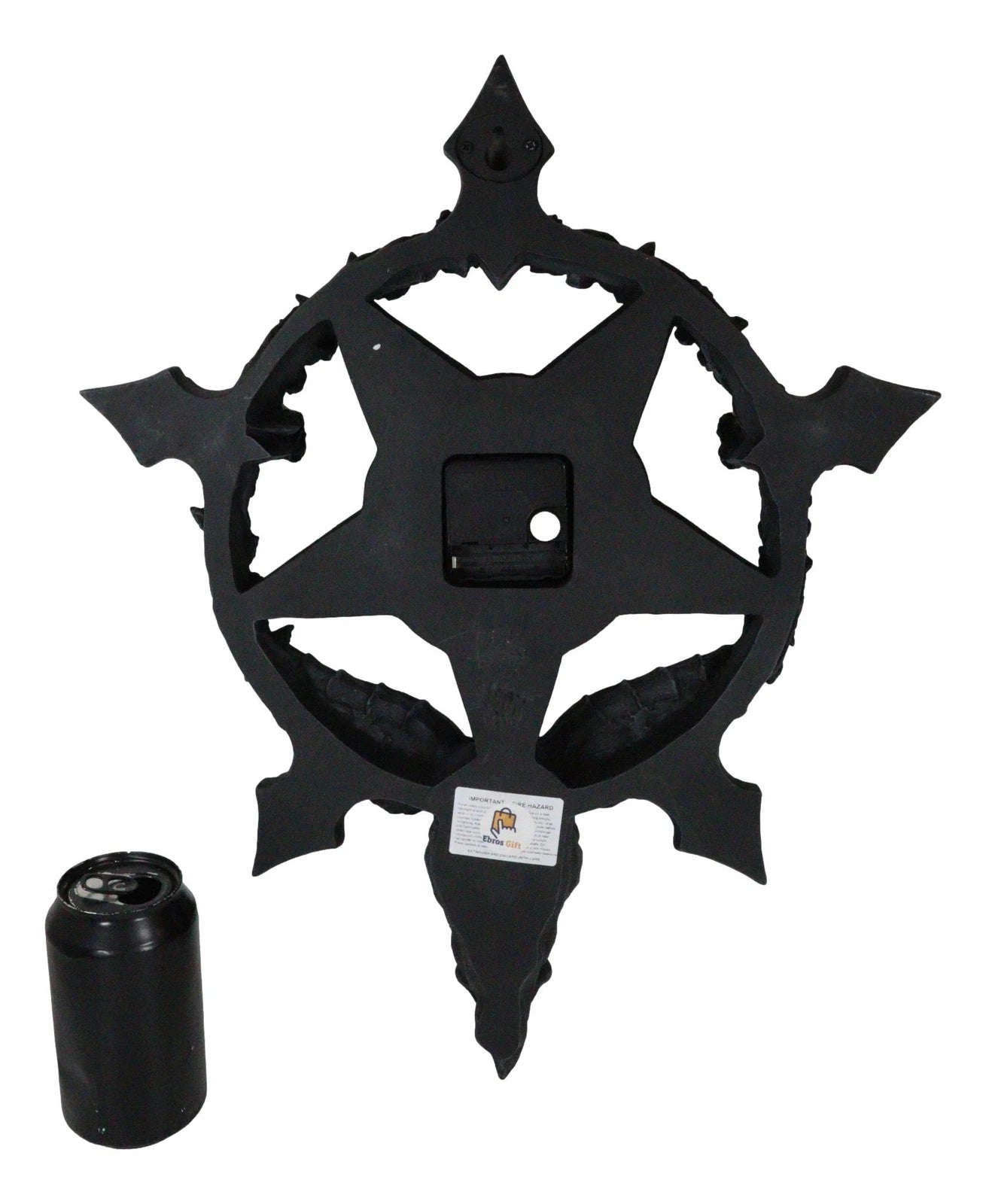 Samael Lilith Baphomet Hanging Wall Clock Candle Holder Decor Plaque 19" H-4