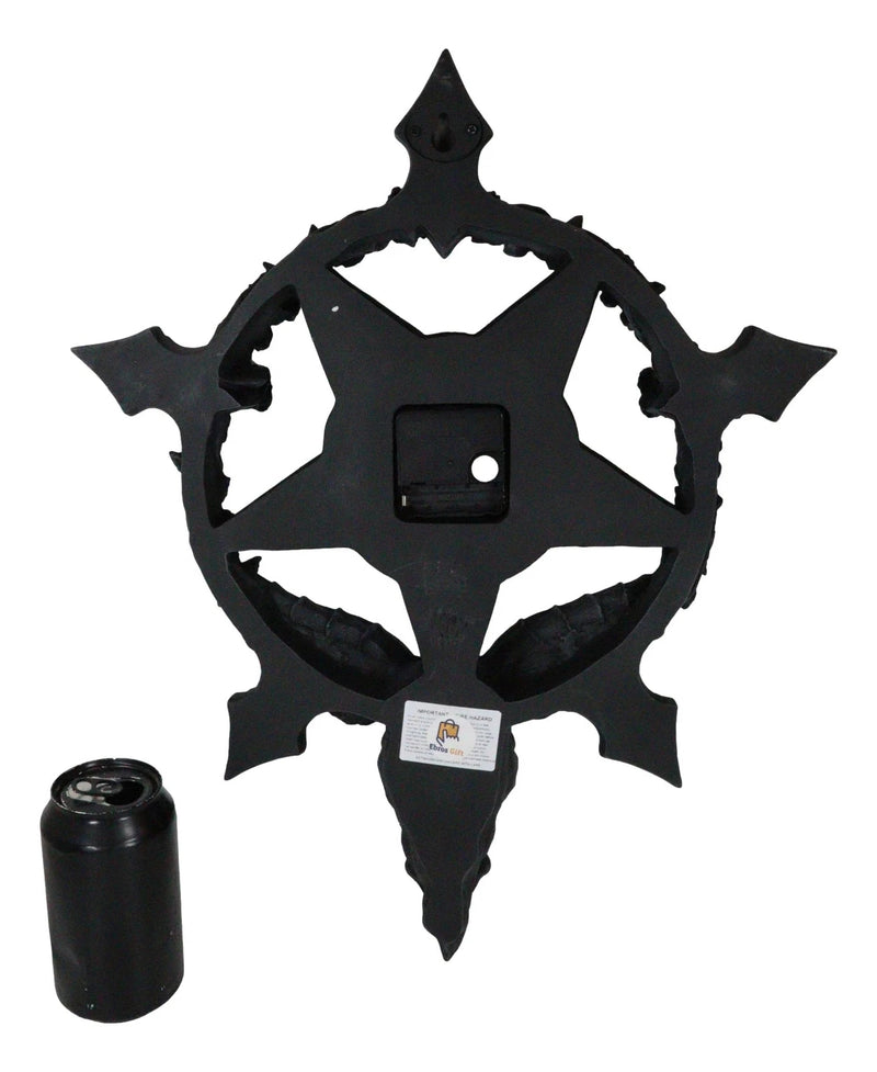 Samael Lilith Baphomet Hanging Wall Clock Candle Holder Decor Plaque 19" H-4