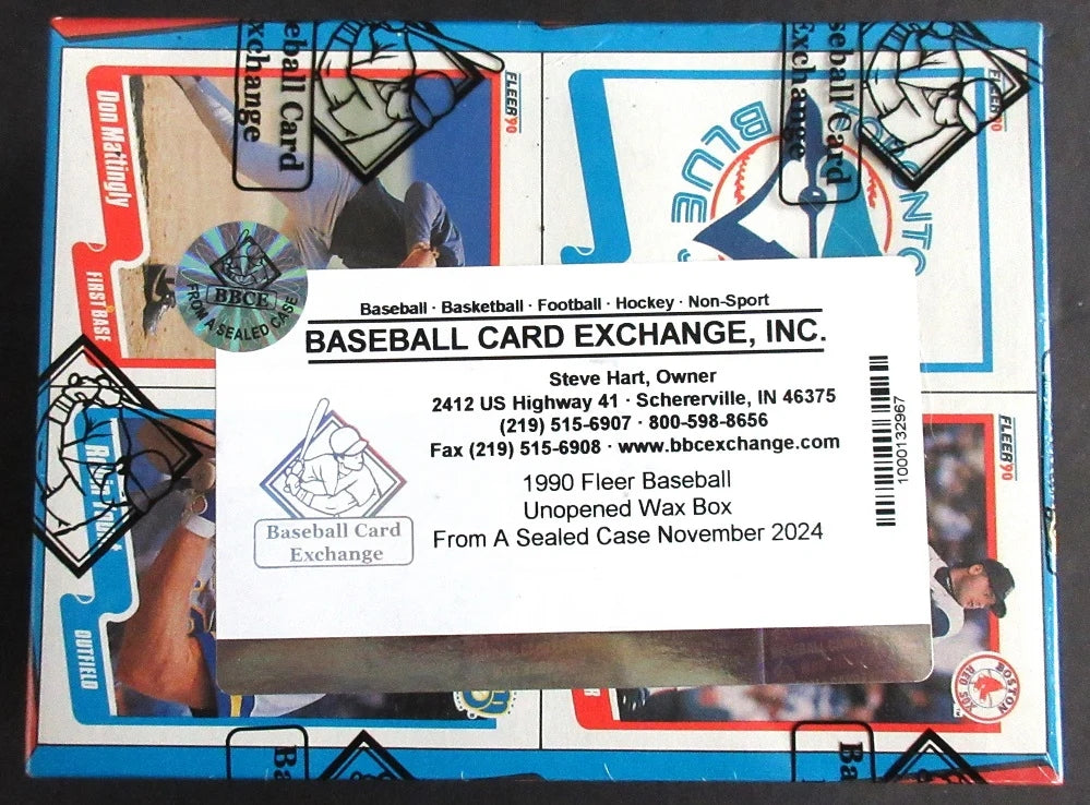 1990 Fleer Baseball Unopened Wax Box (FASC)-3