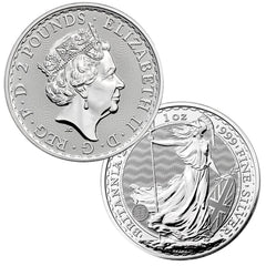 2021 Great Britain £2 Silver Britannia 1oz .999 BU Brilliant Uncirculated-1