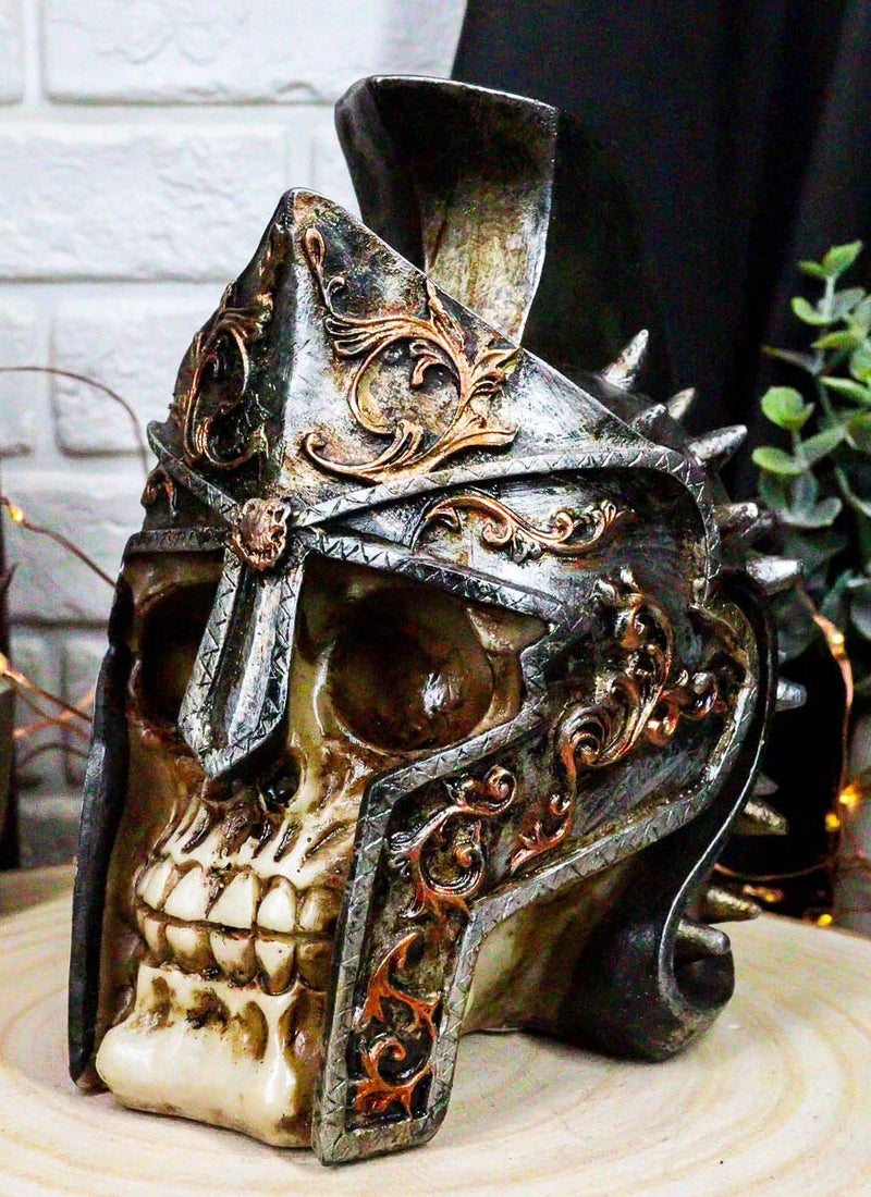 Roman General Maximus The Gladiator Helmet Centurion Warrior Skull Figurine-1
